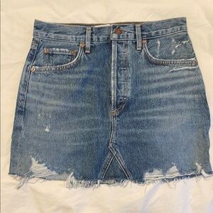 Agolde Jean mini skirt.